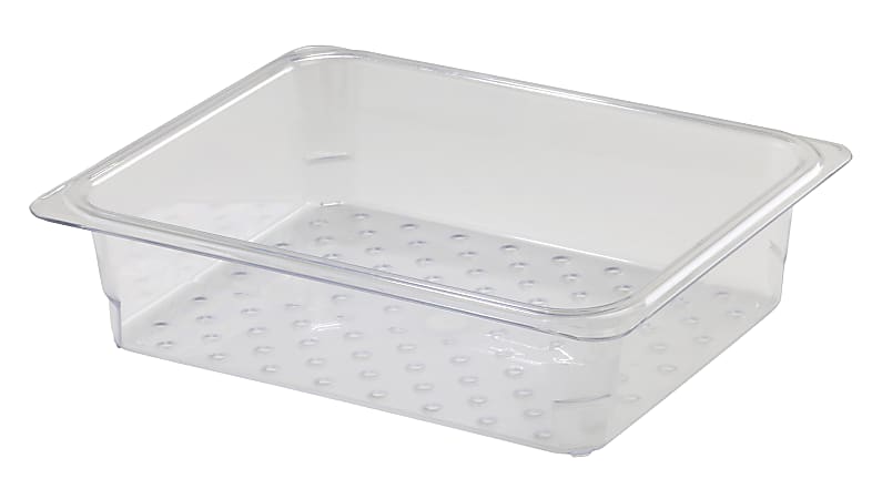 Cambro Camwear GN 1/2 Size 3" Colander Pans, Clear, Set Of 6 Pans
