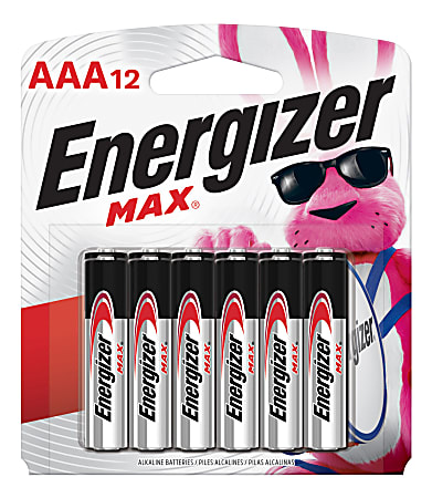 Energizer® Max® AAA Alkaline Batteries, Pack Of 12