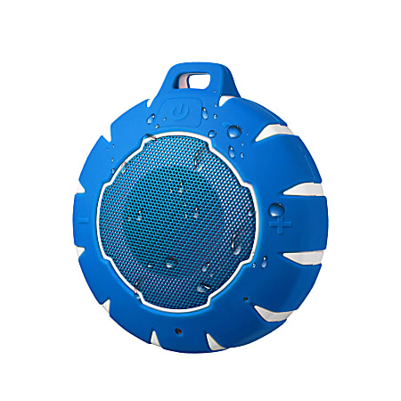 iJoy Bath Bomb Waterproof Rugged IPX6 Wireless Speaker Blue