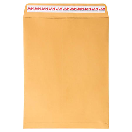 JAM Paper® Open End Envelopes, 10" x 13", Peel & Seal, Brown, Pack Of 50 Envelopes