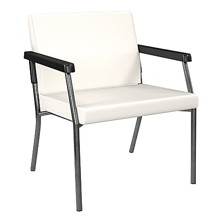 Office Star™ Worksmart® Bariatric Big & Tall Guest Chair, Snow/Gunmetal Gray
