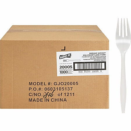 Genuine Joe Individually Wrapped Spoon - 1 Piece(s) - 1000/Carton - Spoon - 1 x Spoon - Disposable