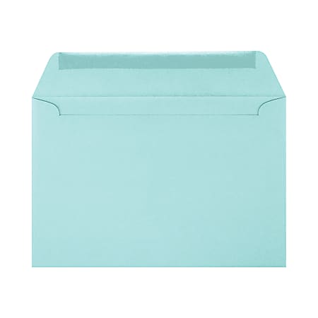 LUX Booklet 6" x 9" Envelopes, Peel & Press Closure, Seafoam, Pack Of 1,000