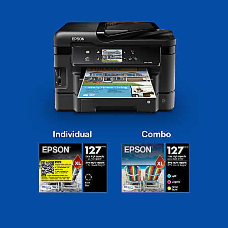 Epson 127 Black126 DuraBrite Cyan Magenta Yellow High Yield Ink