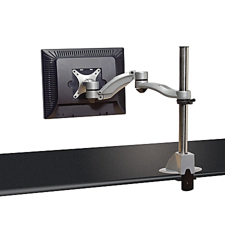 KellyREST Desk-Mount Flat Panel Monitor Arm With Dual Extension, Silver