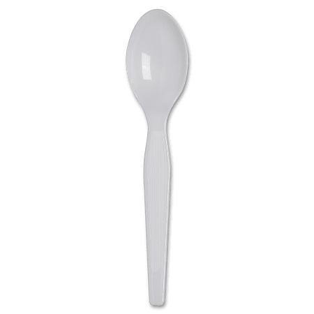 Dixie Heavyweight Disposable Teaspoons Grab-N-Go by GP Pro - 100 / Box - 10/Carton - Teaspoon - 1000 x Teaspoon - White