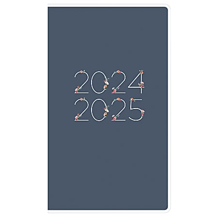 2024-2025 Blue Sky™ Ashlyn 24-Month Planning Calendar, 3-5/8 x 6-1/8,  Navy Clear, January 2024 to December 2025, 143959