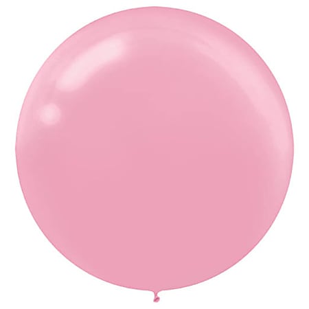 Amscan 24" Latex Balloons, New Pink, 4 Balloons