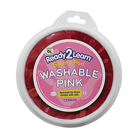 Ready 2 Learn® Jumbo Washable Stamp Pad, Pink, Pack of 6
