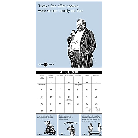 Day Dream® Someecards Office Monthly Wall Calendar, 12