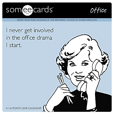 Day Dream® Someecards Office Monthly Wall Calendar, 12" x 12", January to December 2018