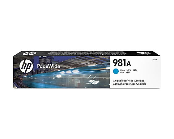 HP 981A PageWide High-Yield Cyan Ink Cartridge, J3M68A