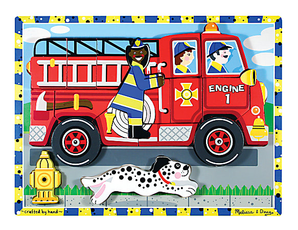 Melissa & Doug Fire Truck 18-Piece Chunky Puzzle