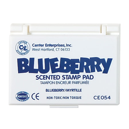 Ready 2 Learn Scented Stamp Pads, Blueberry Scent, 2 1/4" x 3 3/4", Blue, Pack Of 6