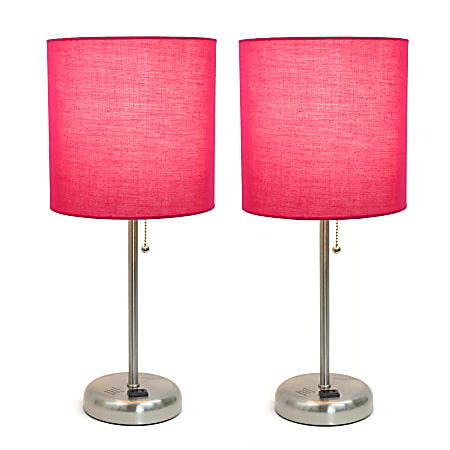 Pink lamp set online