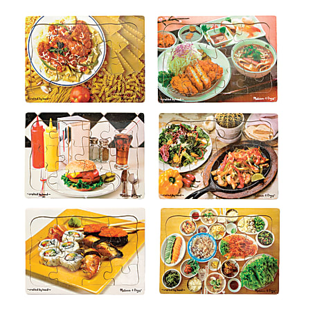 Melissa Doug Multi Ethnic Puzzle Set Set Of 6 Office Depot