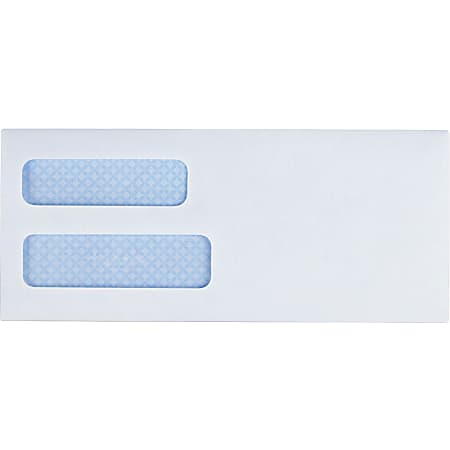 Business Source No. 8-5/8 Business Check Envelopes - Double Window - #8 5/8 - 8 5/8" Width x 3 5/8" Length - 24 lb - Gummed - Wove - 500 / Box - White