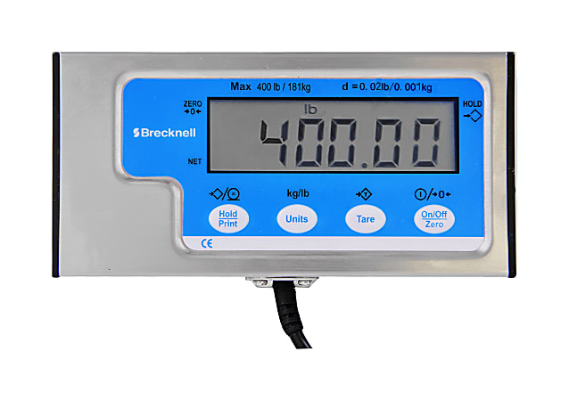 Brecknell Portable Shipping Scale - 400 lb / 181 kg Maximum Weight Capacity - White