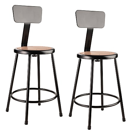 National Public Seating Hardboard Science Stools With Backrests 24 H ...