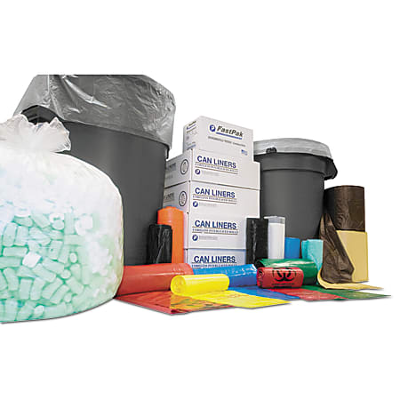 Rubbermaid® Commercial 10 mil Trash Bags, 30 gal, 30"H x 37"W, Black, 500 Bags