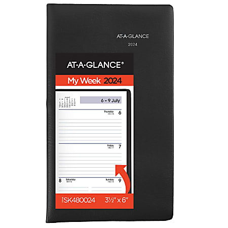 2024 AT-A-GLANCE® DayMinder Weekly Planner, 3-1/2" x