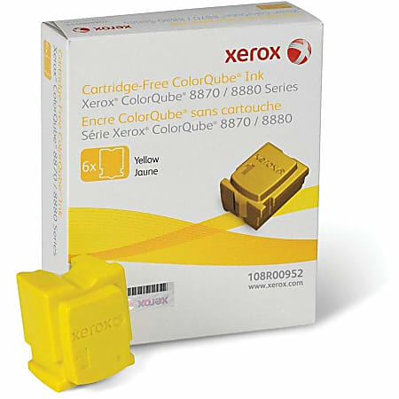 Xerox® 8870 ColorQube Yellow Solid Ink, Pack Of 6, 108R00952