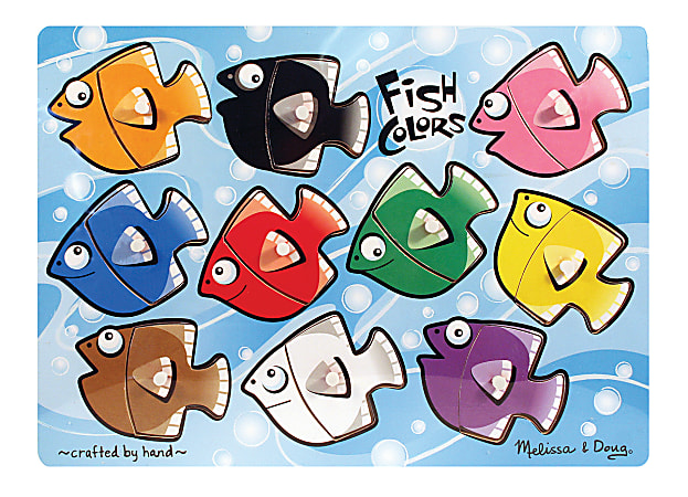 Melissa & Doug Fish Colors Mix 'N Match 10-Piece Peg Puzzle