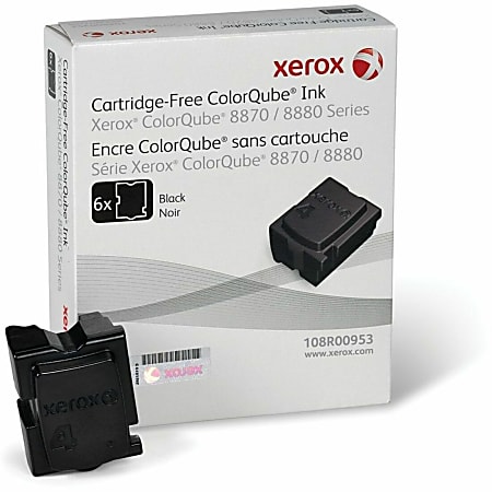 Xerox® 8870 ColorQube Black Solid Ink, Pack Of 6, 108R00953