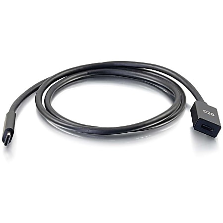 C2G 3ft USB C Extension Cable - 10G 3A - M/F - 3 ft USB Data Transfer Cable  - 28658