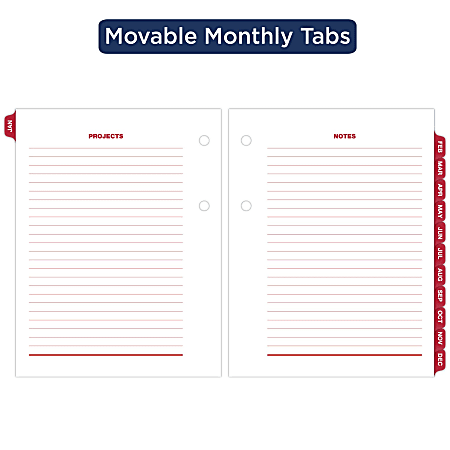 2024 ATAGLANCE® Daily LooseLeaf Desk Calendar Refill, 3" x 33/4