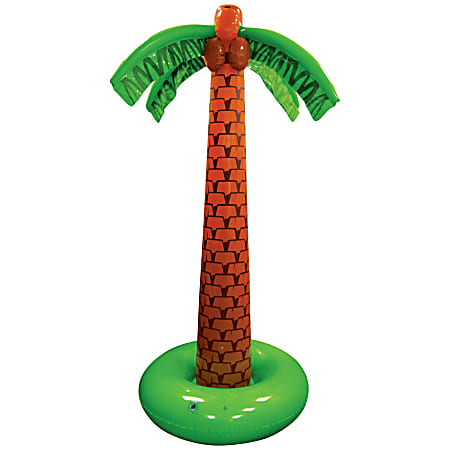 Amscan Jumbo Inflatable Palm Tree, 72" x 30", Brown