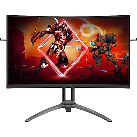 AOC AGON AG323QCX2 32" Class WQHD Curved Screen Gaming LCD Monitor - 16:9 - Black, Gray - 31.5" Viewable - Vertical Alignment (VA) - WLED Backlight - 2560 x 1440 - 16.7 Million Colors - FreeSync - 400 Nit - 1 ms - 144 Hz Refresh Rate - HDMI