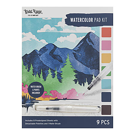 Brea Reese&reg; Nature Watercolor Pad Kit, Kit Of 9 Pieces