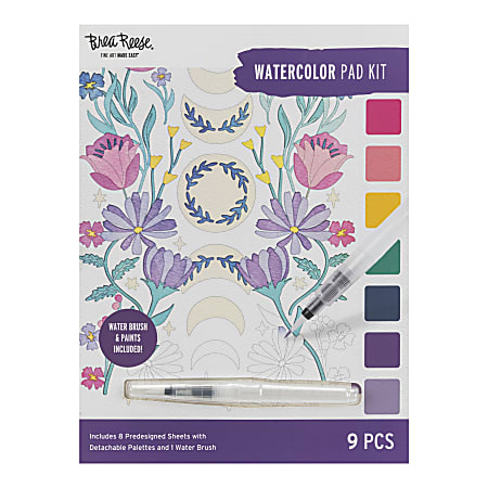 Brea Reese&reg; Celestial Watercolor Pad Kit, Kit Of 9 Pieces
