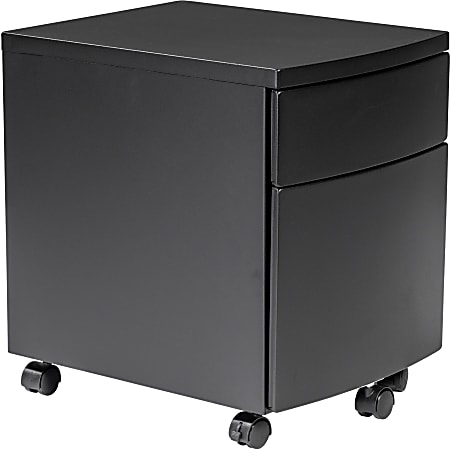 Eurostyle Ingo 16"D Vertical 2-Drawer Commercial Rolling File Cabinet, Black