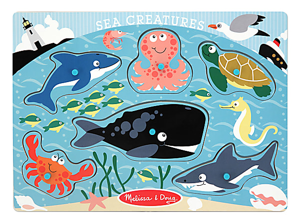 Melissa & Doug Sea Creatures Peg Puzzle