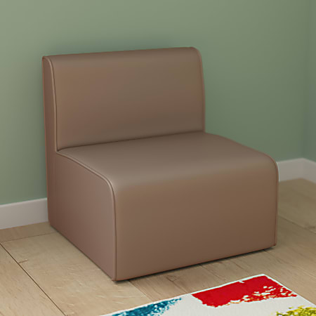 Flash Furniture Bright Beginnings Commercial-Grade Modular Classroom 1-Seater Sofa, Neutral