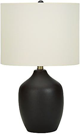 Monarch Specialties Pierce Table Lamp, 22”H, Ivory/Black