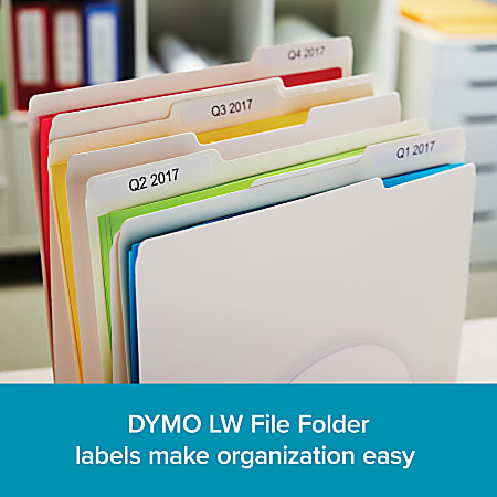 9/16 x 3-7/16 2 Rolls of 130-1 File Folder Labels for LabelWriter for Label Printers White 