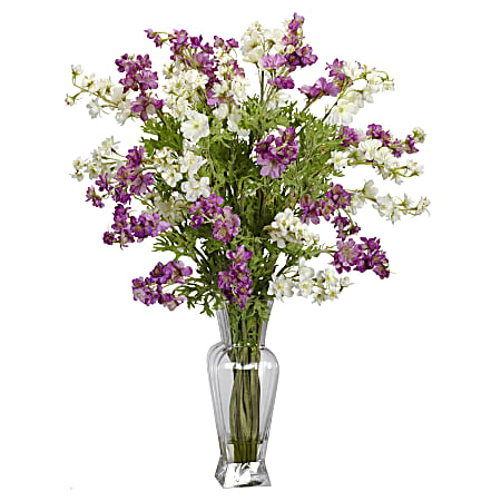 Nearly Natural 24"H Silk Dancing Daisy Flower Arrangement With Vase