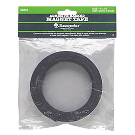 Baumgartens Zeus Magnetic Labeling Tape, 1" x 100', Black