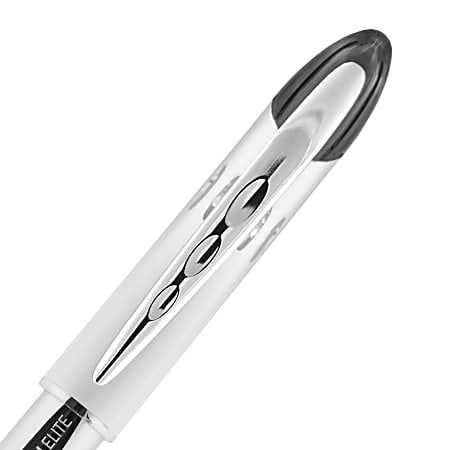 VISION ELITE Hybrid Gel Pen, Stick, Bold 0.8 mm, Black Ink,  White/Black/Clear Barrel - ACT Supplies