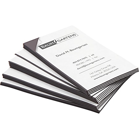 Baumgartens Business Card Magnets 2 x 3 12 Black Pack Of 25 - Office Depot