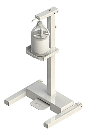 Built Sanitizer Floor Stand, 37" x 20" x 16-1/2", White