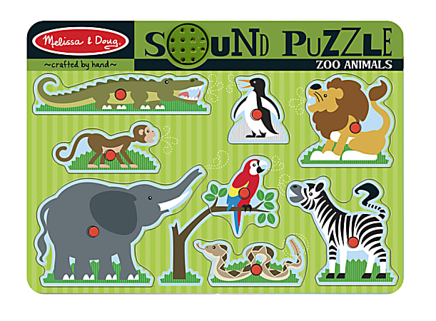 Melissa Doug Zoo Animals Sound Puzzle - Office Depot