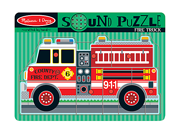 Melissa & Doug Fire Truck 9-Piece Sound Puzzle