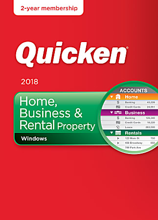 Quicken® Home, Business And Rental Property 2018, PC, Disc