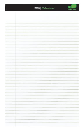 Office Depot® Brand Sugar Cane Paper Perforated Pads, 8 1/2" x 14", 50 Sheets, White, Pack Of 12 Pads