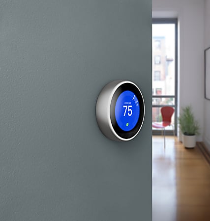 Google Nest Programmable Learning Thermostat With Temperature