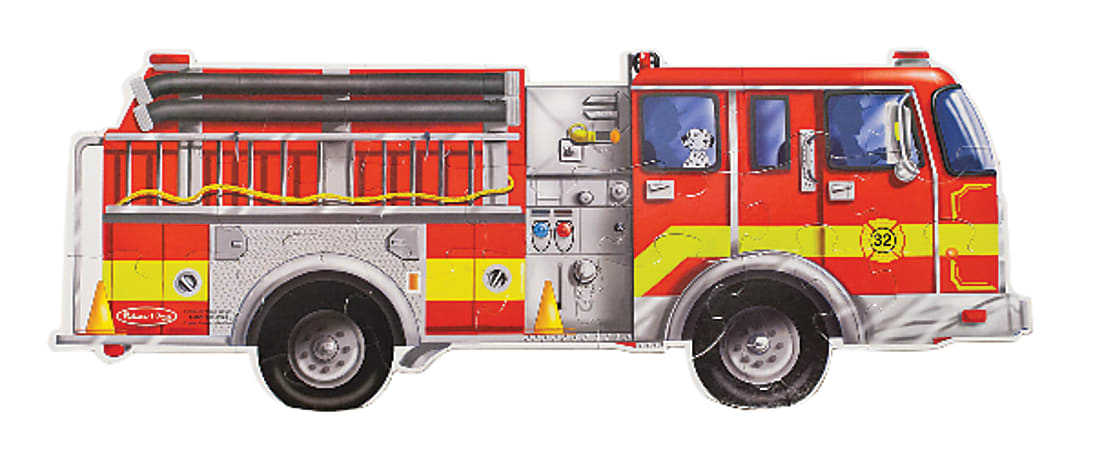 Melissa Doug Giant Fire Truck 24 Piece Floor Puzzle Office Depot